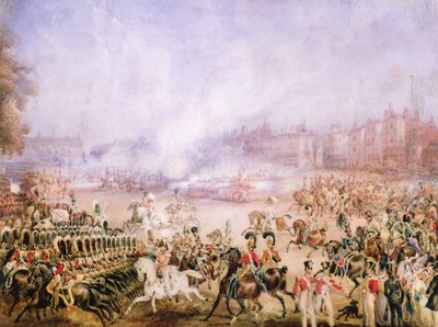 Queen Victorias Accession Day Salute, Hyde Park, London by William Heath